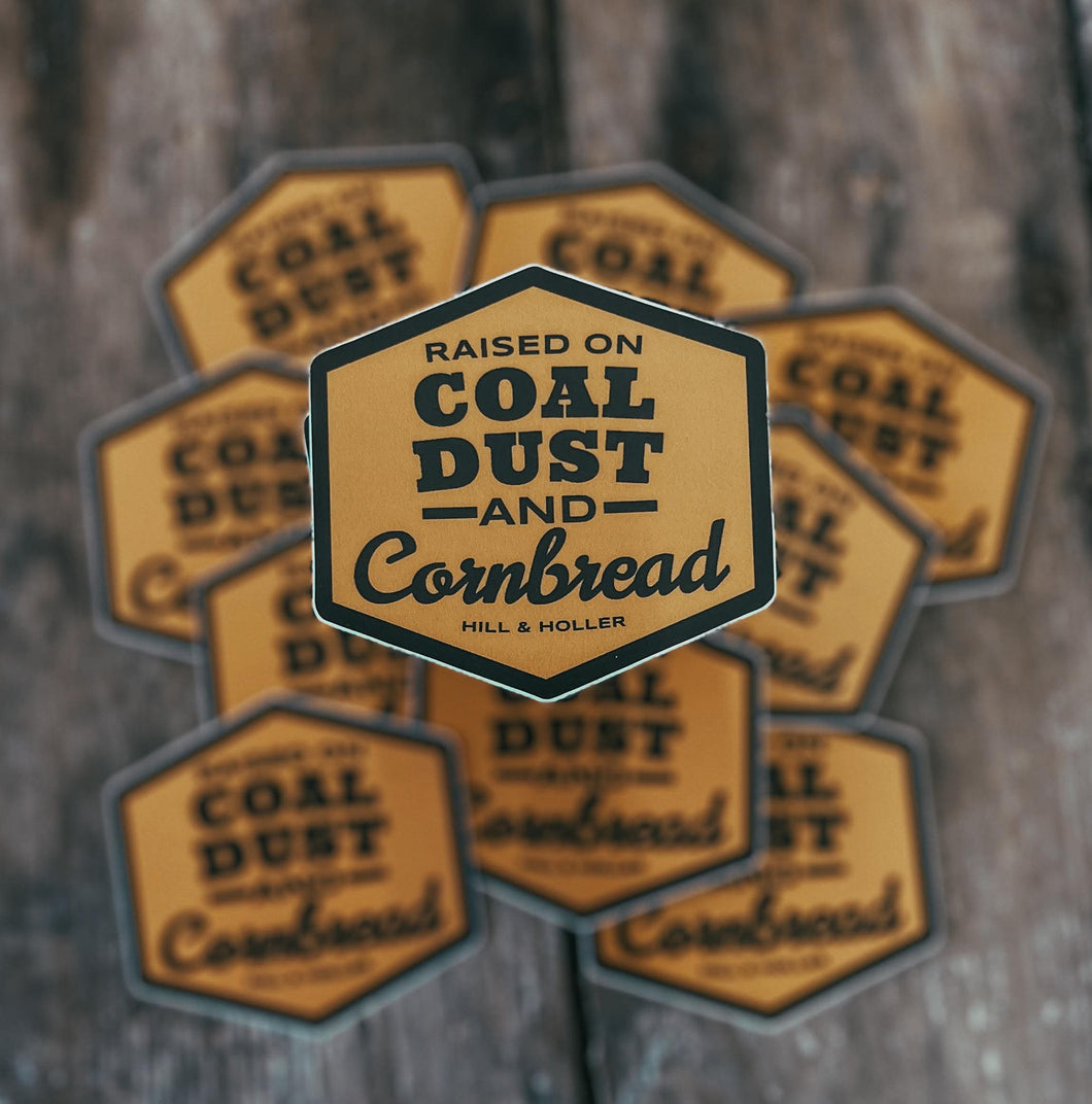 The Raised on Coal Dust and Cornbread Logo Sticker