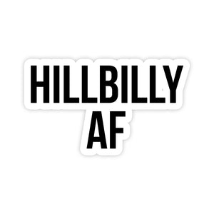 Hillbilly AF Decal Sticker